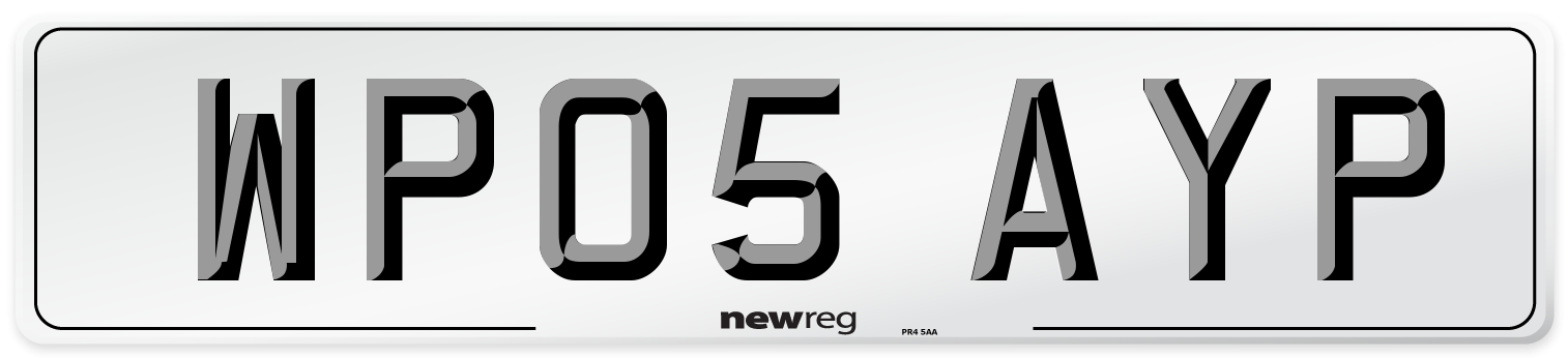 WP05 AYP Number Plate from New Reg